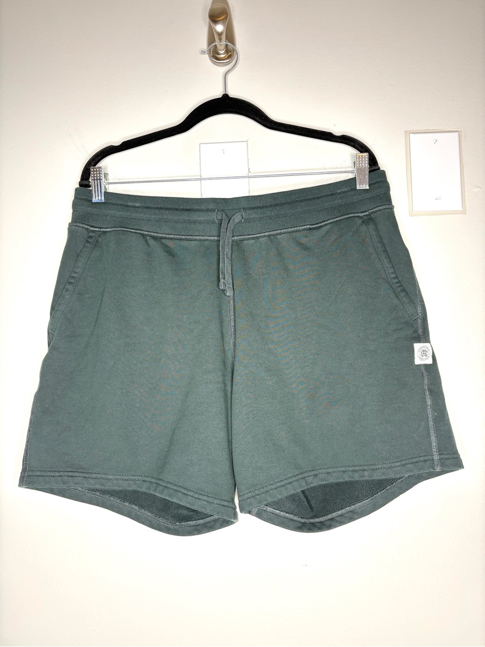 Reigning Champ Terry Shorts Sweatshort Pull On 100% Cotton In Dark Green Size L